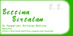 bettina birtalan business card